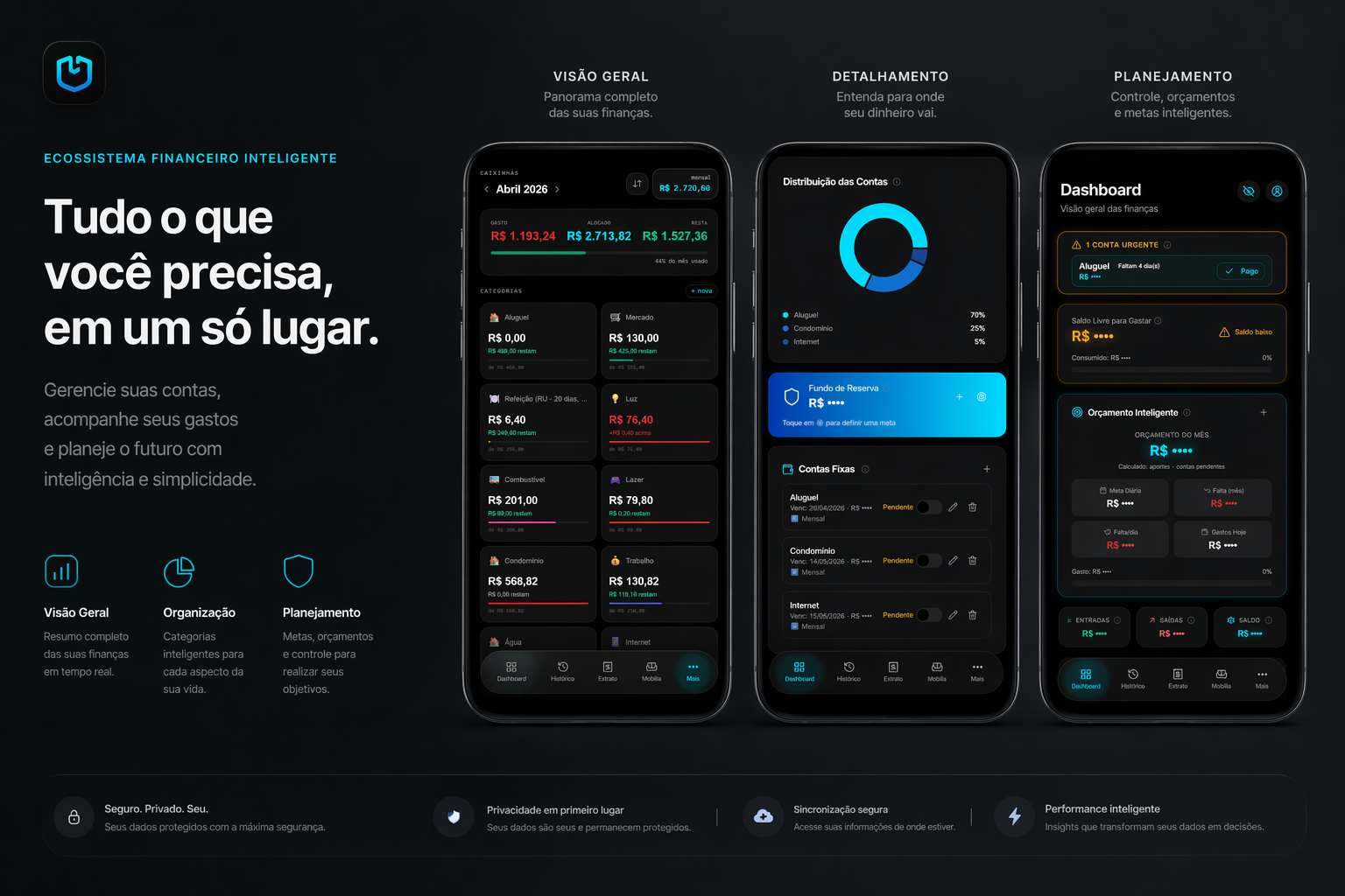 Site criado por Vinícius Borelli para o projeto ecossistema financeiro - plataforma para gerenciar finanças e investimentos
